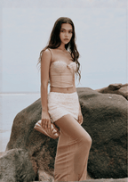 MERMAID RESORT TOP IN SPARKLE CHAMPAGNE