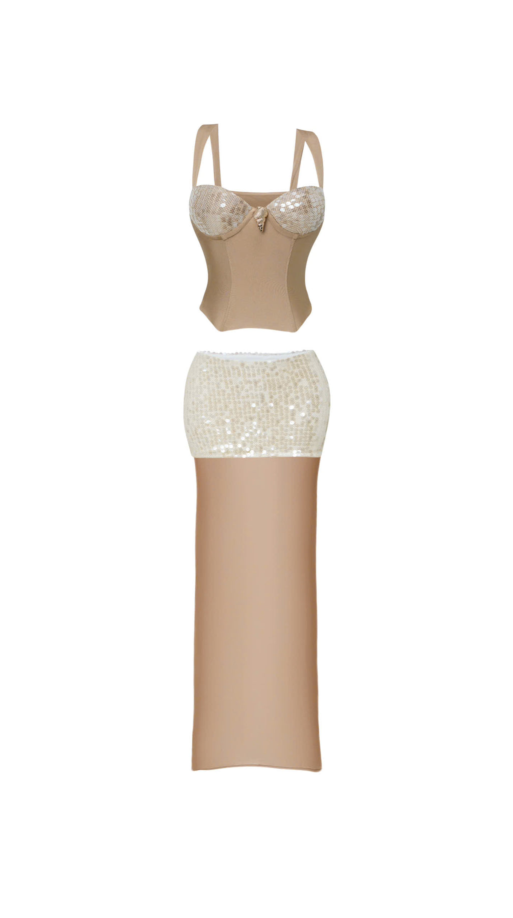 MERMAID RESORT LONG MESHY SKIRT