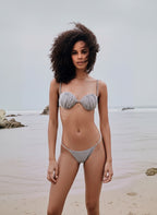 SHINNIE BIKINI SET IN SPARKLE SILVER